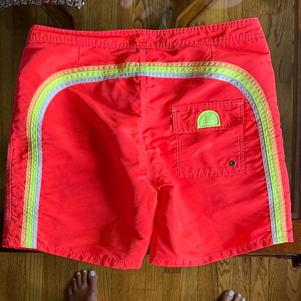 Sundek Neon Orange Swim Shorts